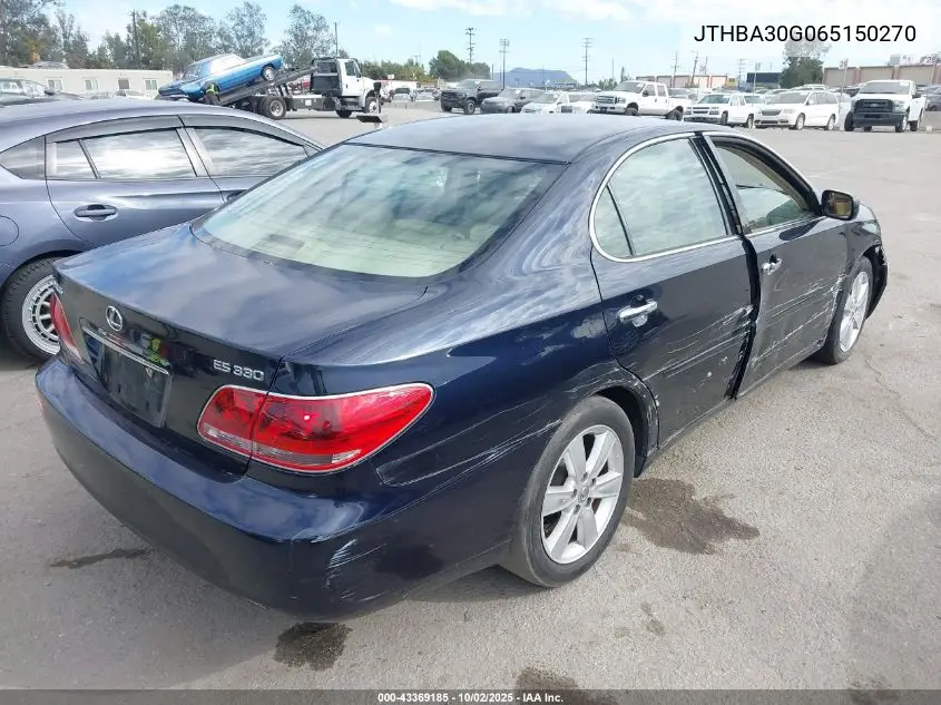 JTHBA30G065150270 2006 Lexus Es 330