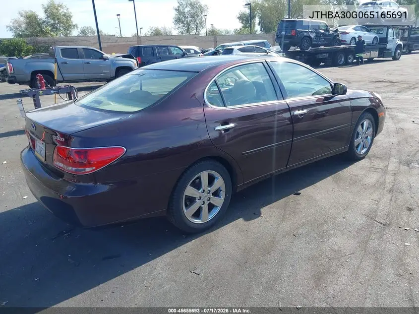 2006 Lexus Es 330 VIN: JTHBA30G065165691 Lot: 45655693