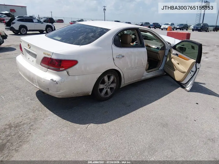 2006 Lexus Es 330 VIN: JTHBA30G765155353 Lot: 45667051