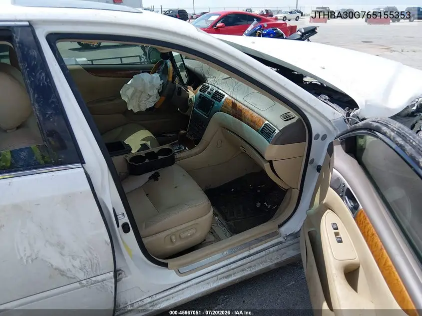 2006 Lexus Es 330 VIN: JTHBA30G765155353 Lot: 45667051