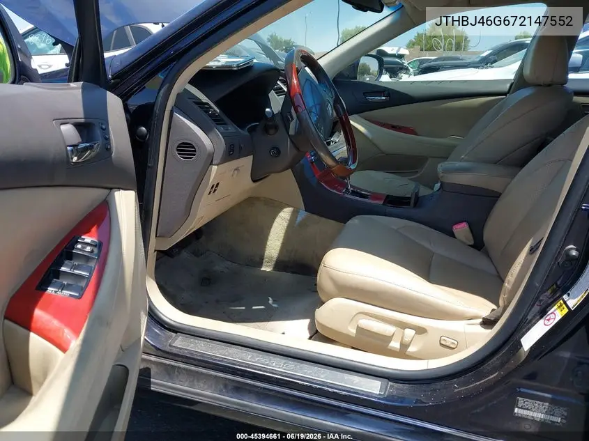 2007 Lexus Es 350 VIN: JTHBJ46G672147552 Lot: 45394661