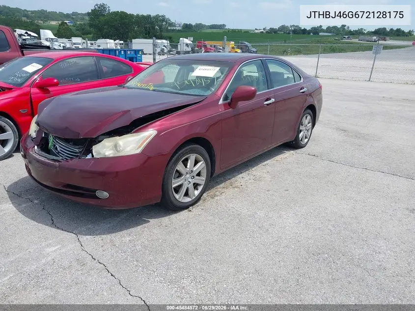 2007 Lexus Es 350 VIN: JTHBJ46G672128175 Lot: 45484572