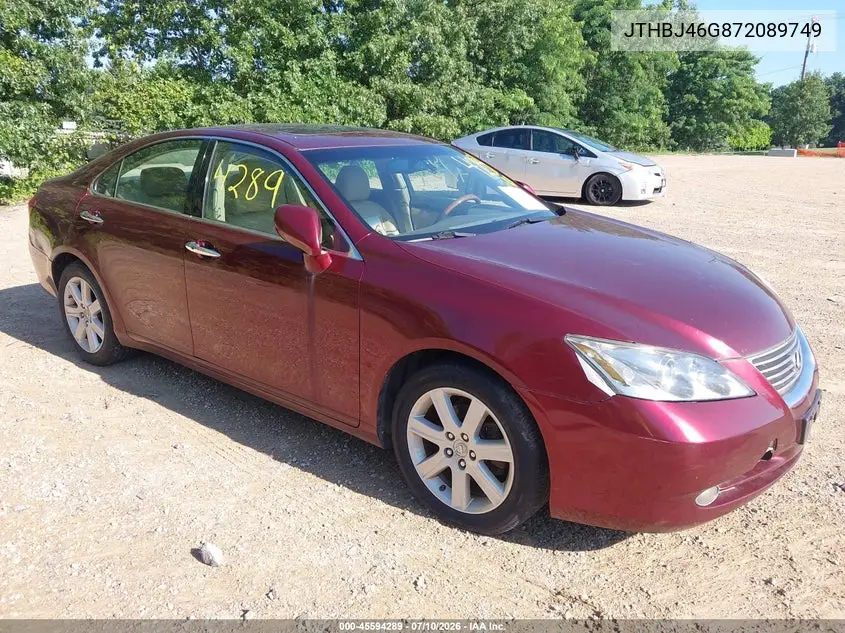 2007 Lexus Es 350 VIN: JTHBJ46G872089749 Lot: 45594289