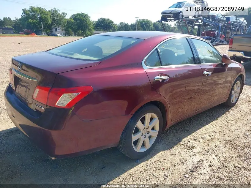 2007 Lexus Es 350 VIN: JTHBJ46G872089749 Lot: 45594289