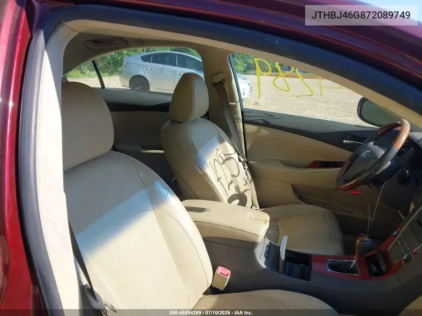 2007 Lexus Es 350 VIN: JTHBJ46G872089749 Lot: 45594289