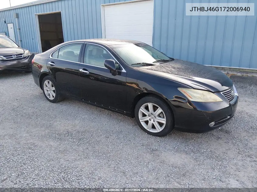 2007 Lexus Es 350 VIN: JTHBJ46G172006940 Lot: 45658674