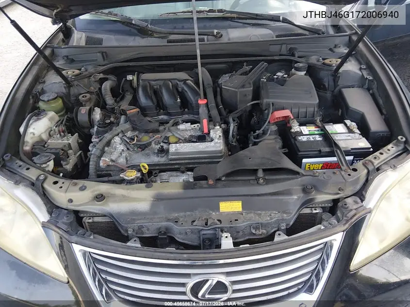 2007 Lexus Es 350 VIN: JTHBJ46G172006940 Lot: 45658674