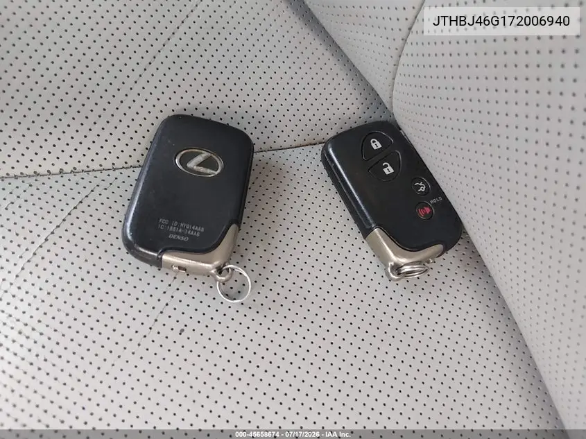 2007 Lexus Es 350 VIN: JTHBJ46G172006940 Lot: 45658674