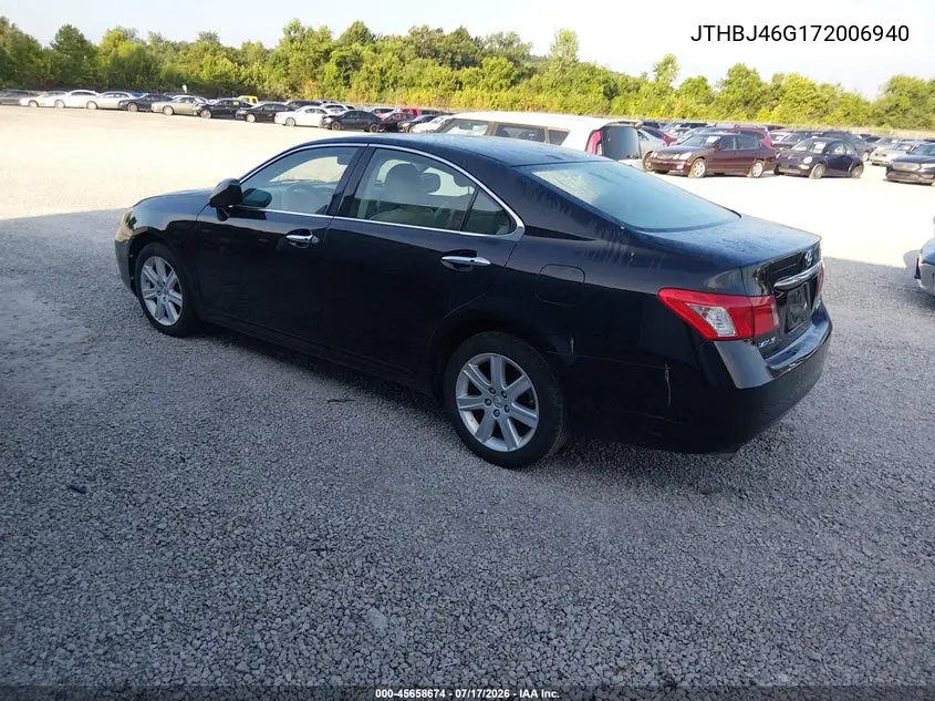 2007 Lexus Es 350 VIN: JTHBJ46G172006940 Lot: 45658674