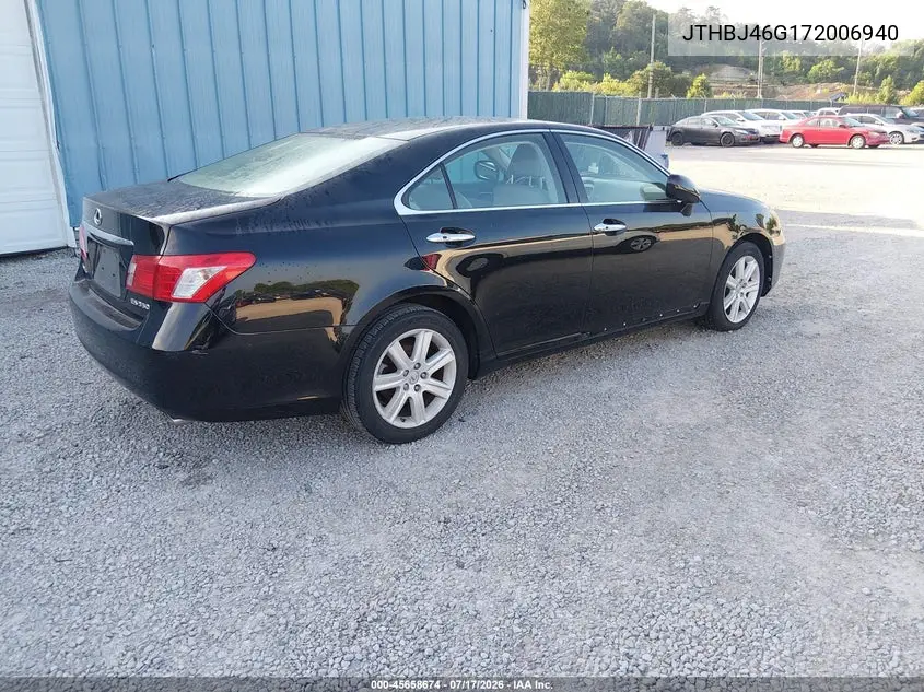 2007 Lexus Es 350 VIN: JTHBJ46G172006940 Lot: 45658674