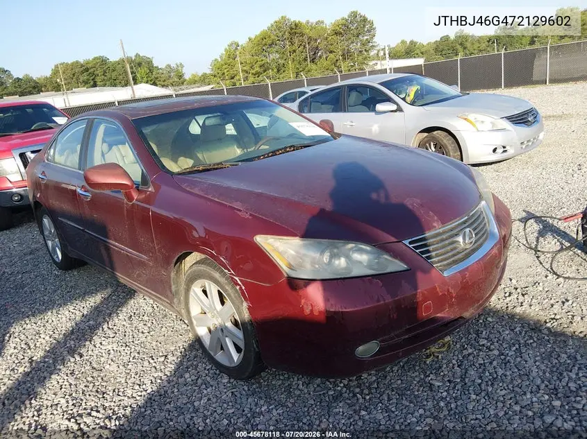 2007 Lexus Es 350 VIN: JTHBJ46G472129602 Lot: 45678118