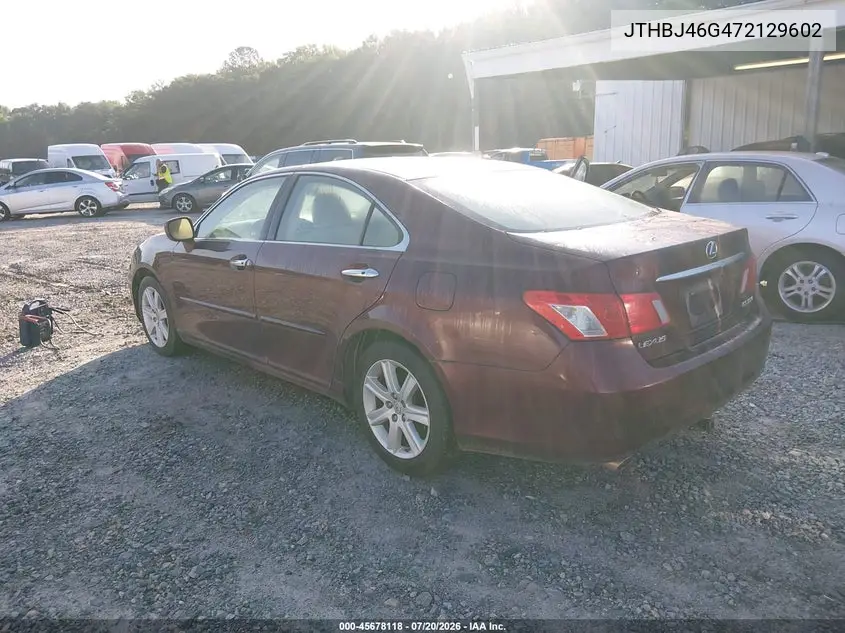 2007 Lexus Es 350 VIN: JTHBJ46G472129602 Lot: 45678118