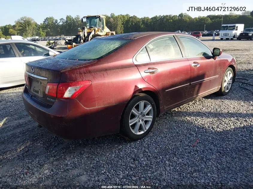 2007 Lexus Es 350 VIN: JTHBJ46G472129602 Lot: 45678118