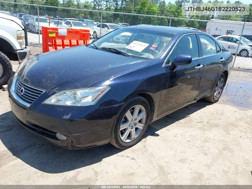 2008 Lexus Es 350 VIN: JTHBJ46G182220523 Lot: 45192963