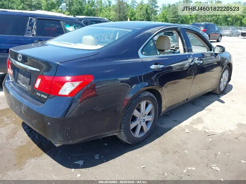 2008 Lexus Es 350 VIN: JTHBJ46G182220523 Lot: 45192963