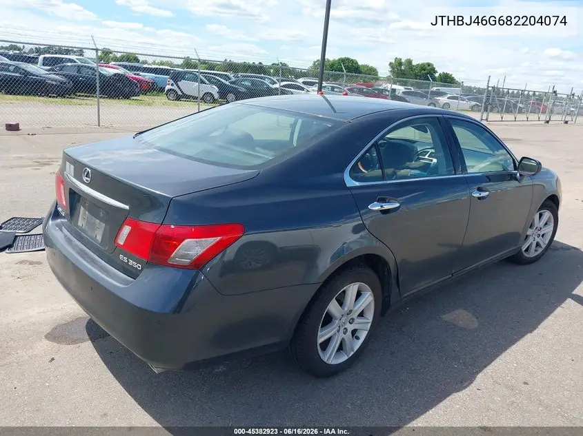 2008 Lexus Es 350 VIN: JTHBJ46G682204074 Lot: 45382923