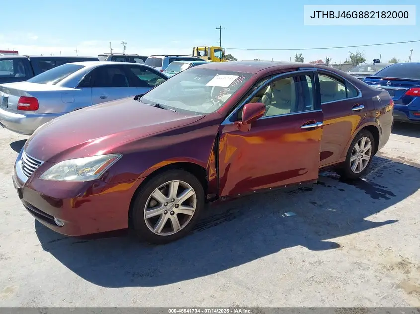2008 Lexus Es 350 VIN: JTHBJ46G882182000 Lot: 45641734