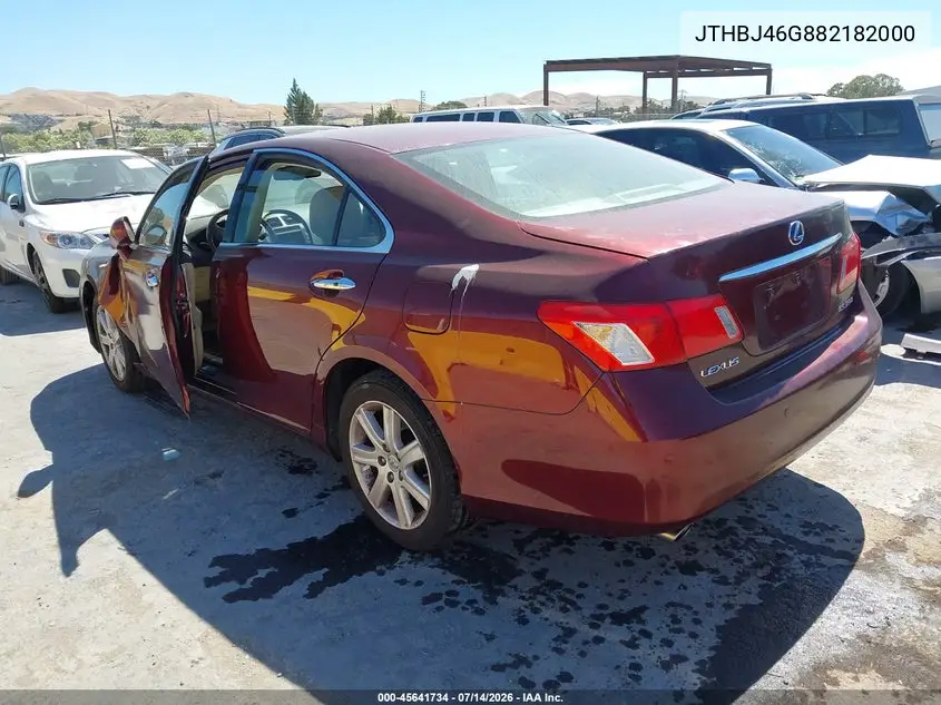 2008 Lexus Es 350 VIN: JTHBJ46G882182000 Lot: 45641734