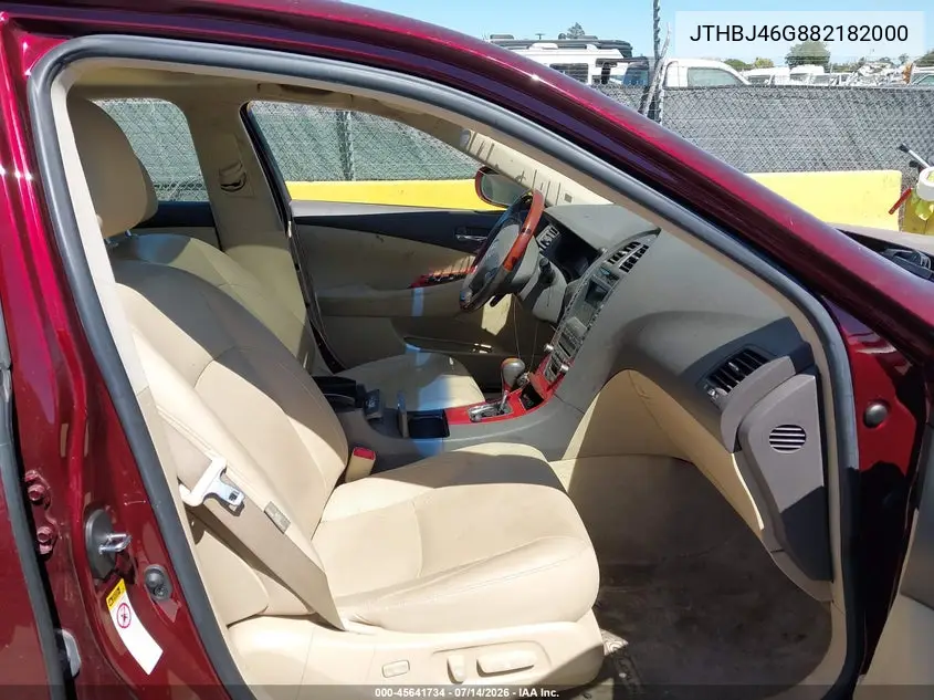 2008 Lexus Es 350 VIN: JTHBJ46G882182000 Lot: 45641734