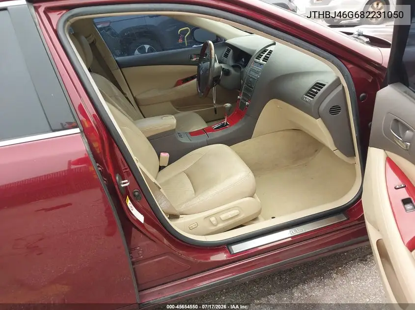 2008 Lexus Es 350 VIN: JTHBJ46G682231050 Lot: 45654550