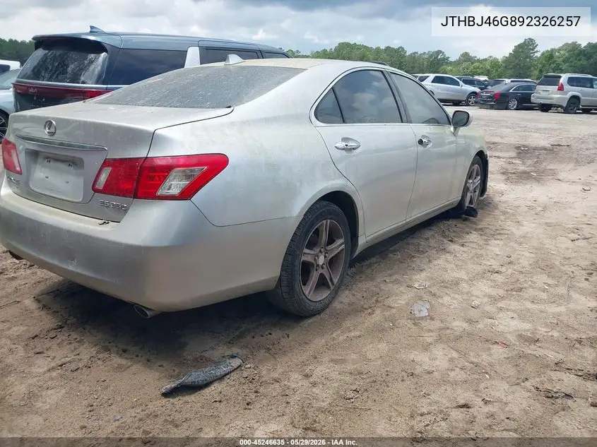 2009 Lexus Es 350 VIN: JTHBJ46G892326257 Lot: 45246635