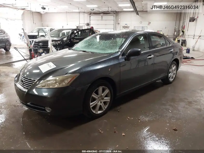 2009 Lexus Es 350 VIN: JTHBJ46G492316034 Lot: 45642642