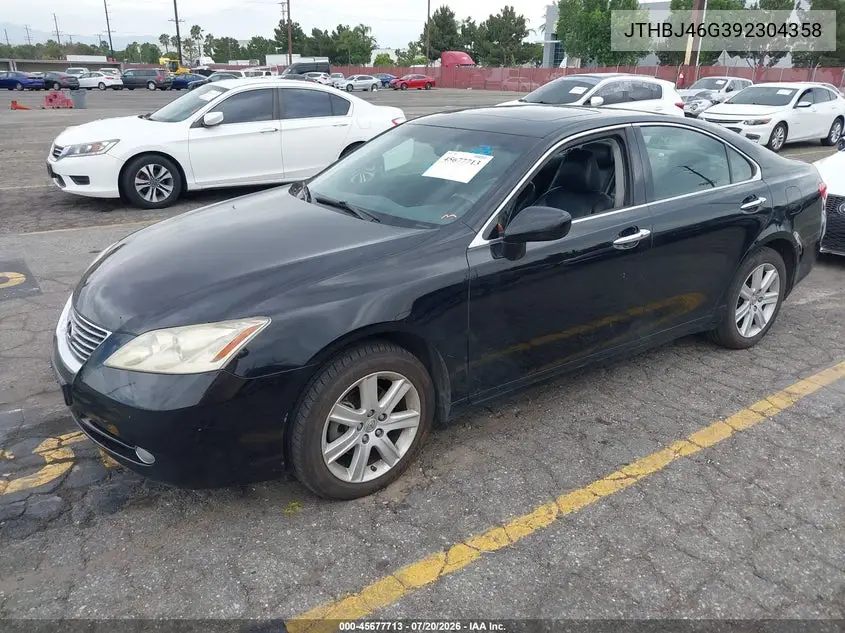 2009 Lexus Es 350 VIN: JTHBJ46G392304358 Lot: 45677713
