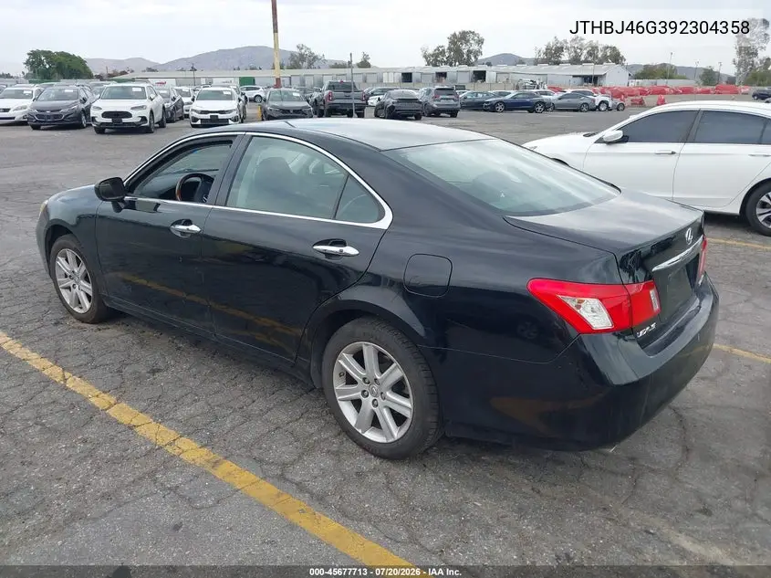 2009 Lexus Es 350 VIN: JTHBJ46G392304358 Lot: 45677713