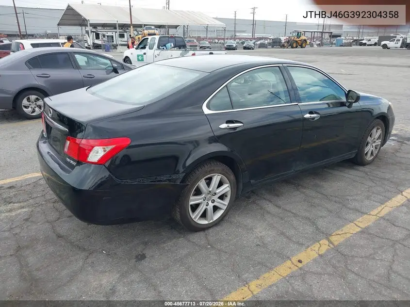 2009 Lexus Es 350 VIN: JTHBJ46G392304358 Lot: 45677713