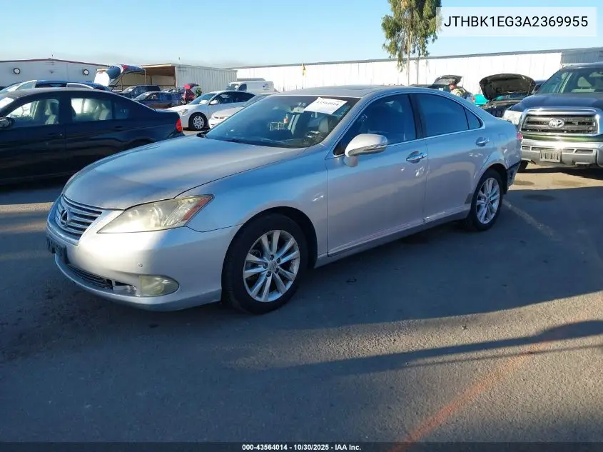 JTHBK1EG3A2369955 2010 Lexus Es 350