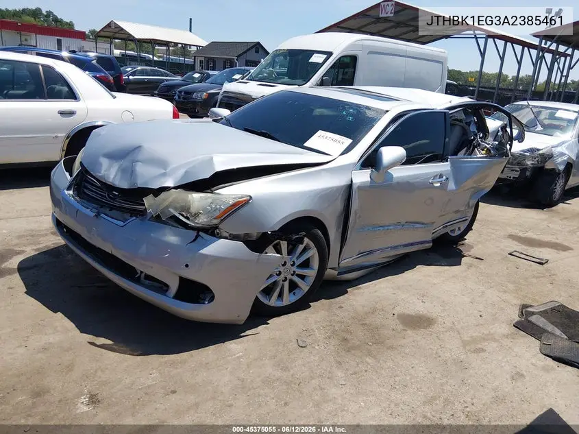 2010 Lexus Es 350 VIN: JTHBK1EG3A2385461 Lot: 45375055