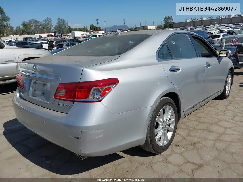 2010 Lexus Es 350 VIN: JTHBK1EG4A2359077 Lot: 45663162