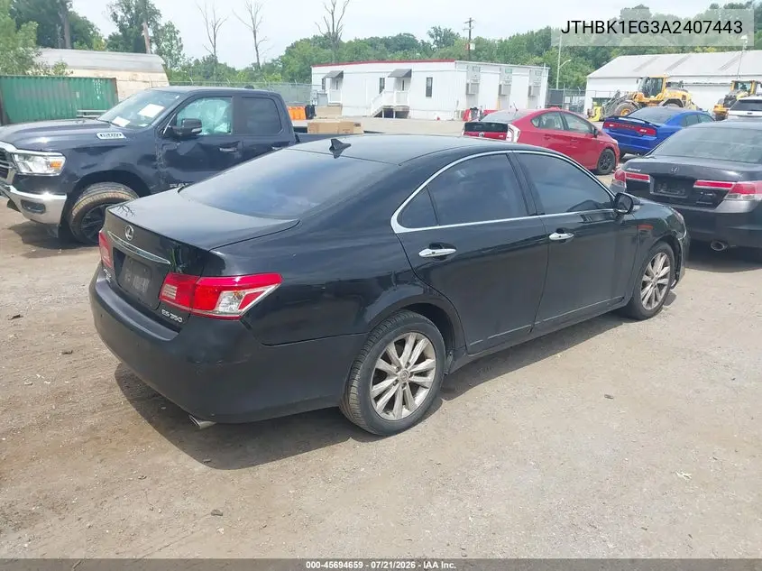 2010 Lexus Es 350 VIN: JTHBK1EG3A2407443 Lot: 45694659
