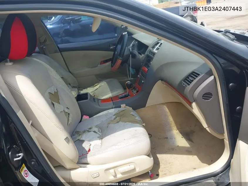 2010 Lexus Es 350 VIN: JTHBK1EG3A2407443 Lot: 45694659