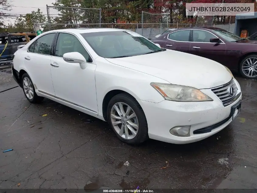 JTHBK1EG2B2452049 2011 Lexus Es 350