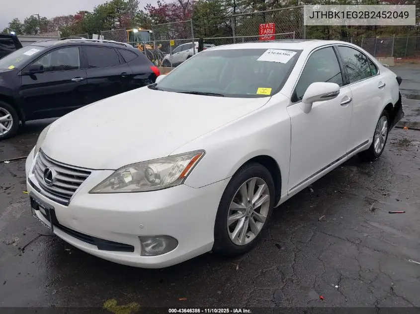 JTHBK1EG2B2452049 2011 Lexus Es 350