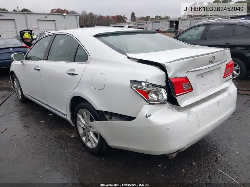 JTHBK1EG2B2452049 2011 Lexus Es 350