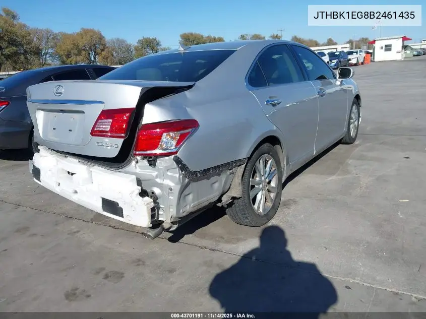 JTHBK1EG8B2461435 2011 Lexus Es 350