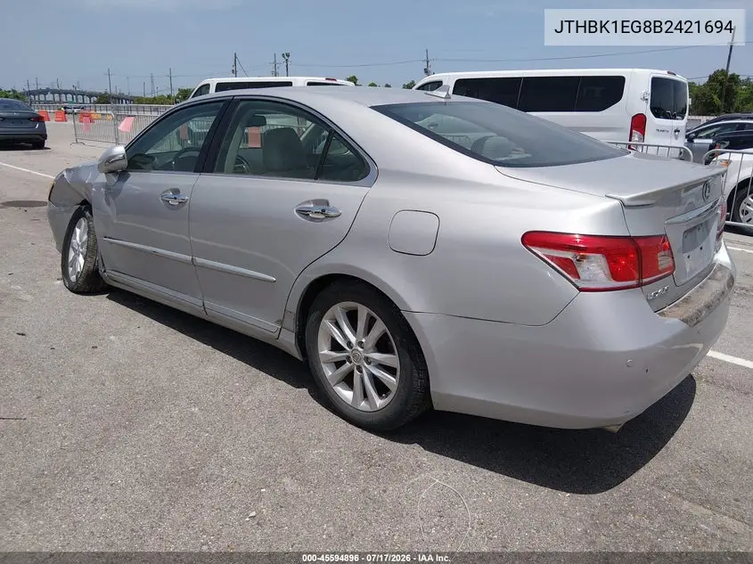 2011 Lexus Es 350 VIN: JTHBK1EG8B2421694 Lot: 45594896