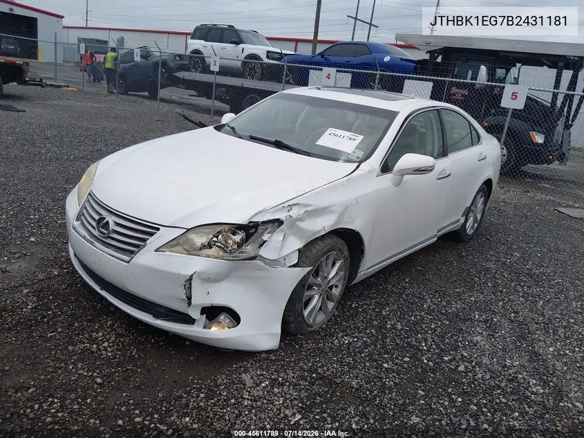2011 Lexus Es 350 VIN: JTHBK1EG7B2431181 Lot: 45611789