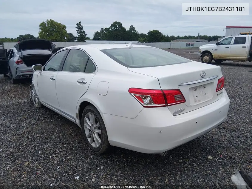 2011 Lexus Es 350 VIN: JTHBK1EG7B2431181 Lot: 45611789