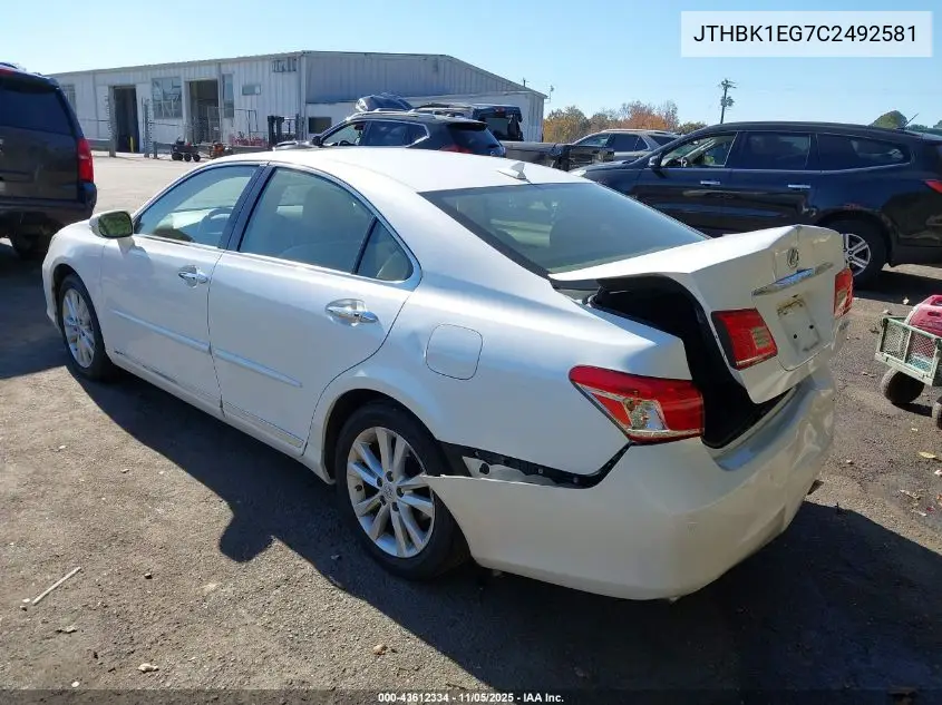 JTHBK1EG7C2492581 2012 Lexus Es 350