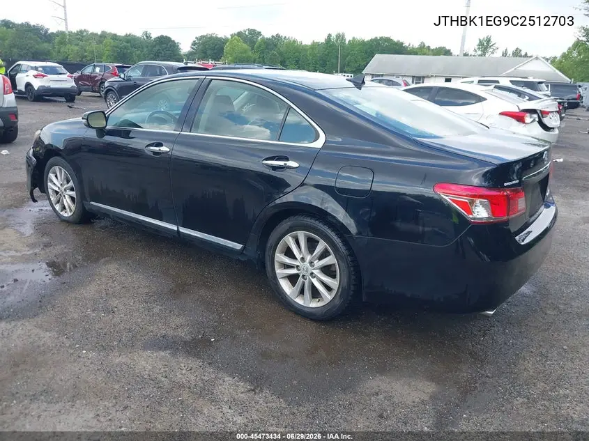 2012 Lexus Es 350 VIN: JTHBK1EG9C2512703 Lot: 45473434