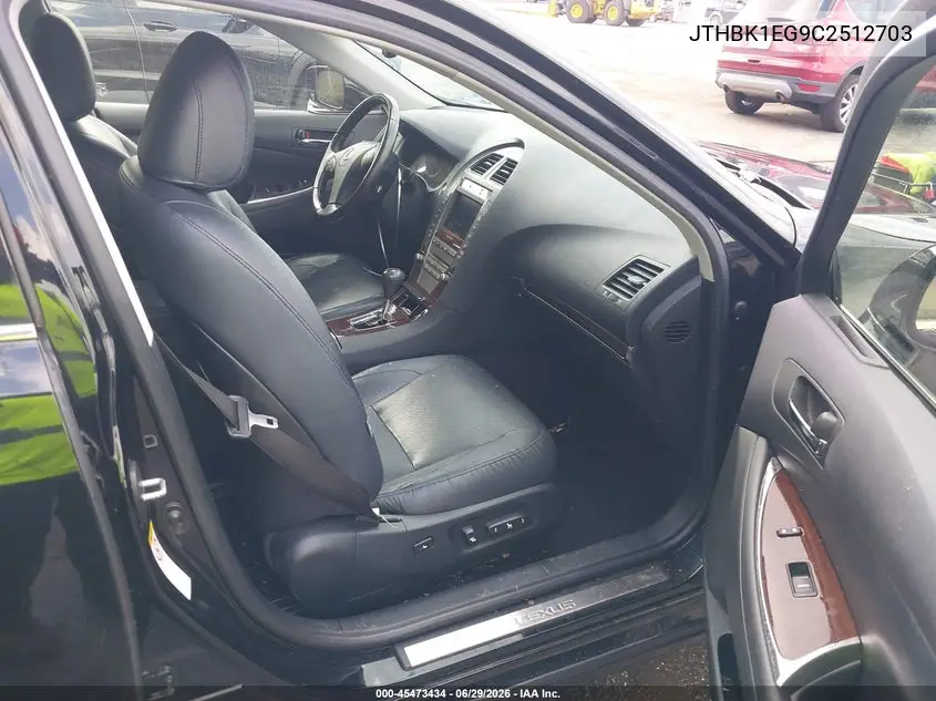 2012 Lexus Es 350 VIN: JTHBK1EG9C2512703 Lot: 45473434