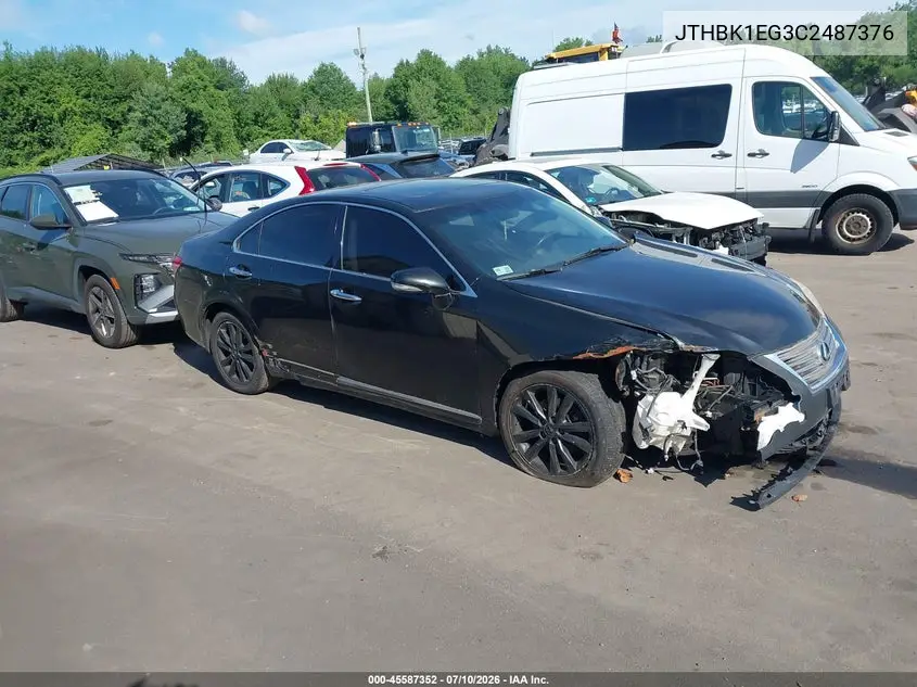 2012 Lexus Es 350 VIN: JTHBK1EG3C2487376 Lot: 45587352