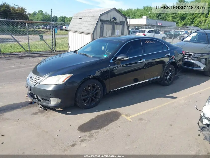 2012 Lexus Es 350 VIN: JTHBK1EG3C2487376 Lot: 45587352