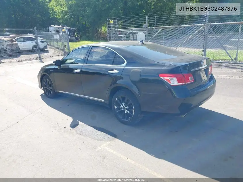 2012 Lexus Es 350 VIN: JTHBK1EG3C2487376 Lot: 45587352