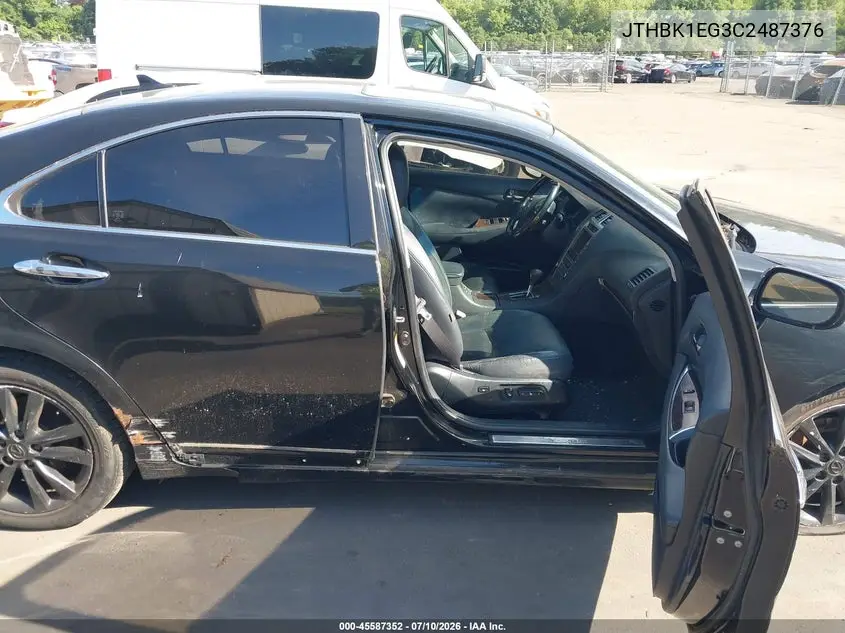 2012 Lexus Es 350 VIN: JTHBK1EG3C2487376 Lot: 45587352