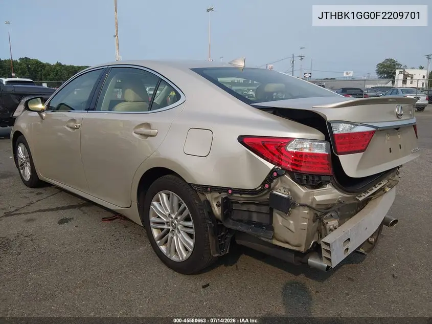 2015 Lexus Es 350 VIN: JTHBK1GG0F2209701 Lot: 45580663
