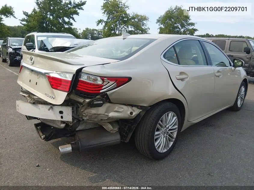 2015 Lexus Es 350 VIN: JTHBK1GG0F2209701 Lot: 45580663